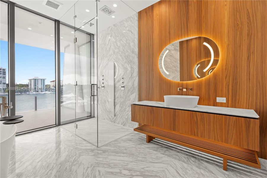 Furnished interior view inside a new home in , Miami (Image 7).