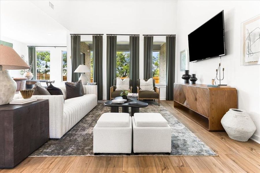 Furnished interior view inside a new home in Keeneland 50s, Aubrey (Image 12). Furnished interior view inside a new home in Keeneland 50s, Aubrey (Image 12).