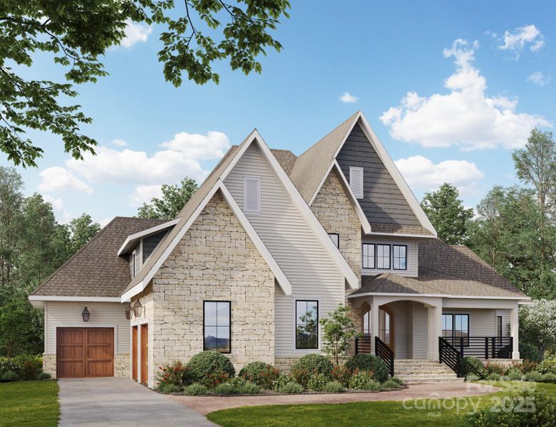 Front exterior of a new home in Bella Ridge, Fort Mill, SC, highlighting curb appeal (Image 1). Front exterior of a new home in Bella Ridge, Fort Mill, SC, highlighting curb appeal (Image 1).