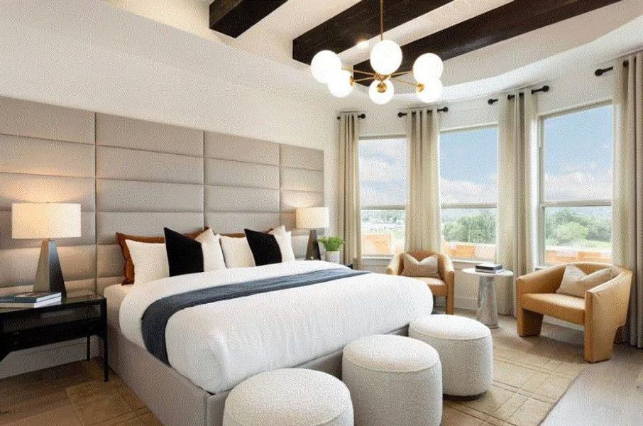 Photo of Pulte model home with same floor plan, not of actual home listed.