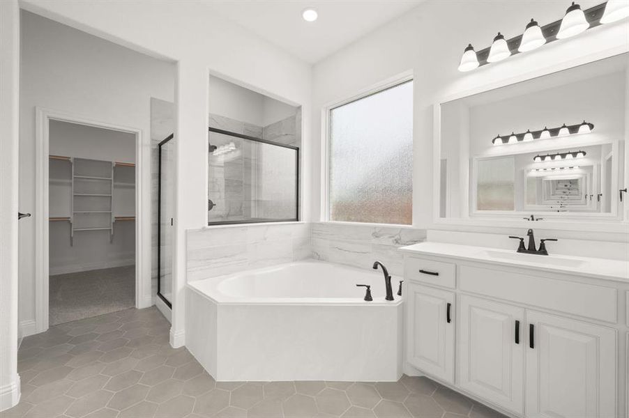 Furnished interior view inside a new home in Coyote Crossing, Godley (Image 8).