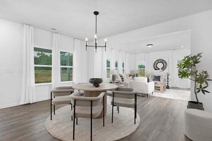 Representative furnished interior of a home built from the Calgary by True Homes in Whispering Hills, Locust (Image 10).