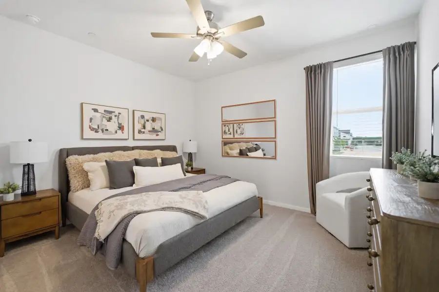 Furnished interior view inside a new home in Municipal Drive Townhomes, Leander (Image 14). Furnished interior view inside a new home in Municipal Drive Townhomes, Leander (Image 14).