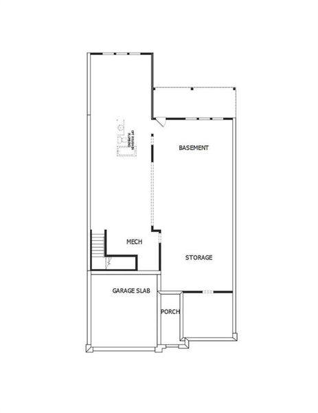 2D floor plan layout of this home in Crescent Pointe at Great Sky, Canton, GA (Image 5).