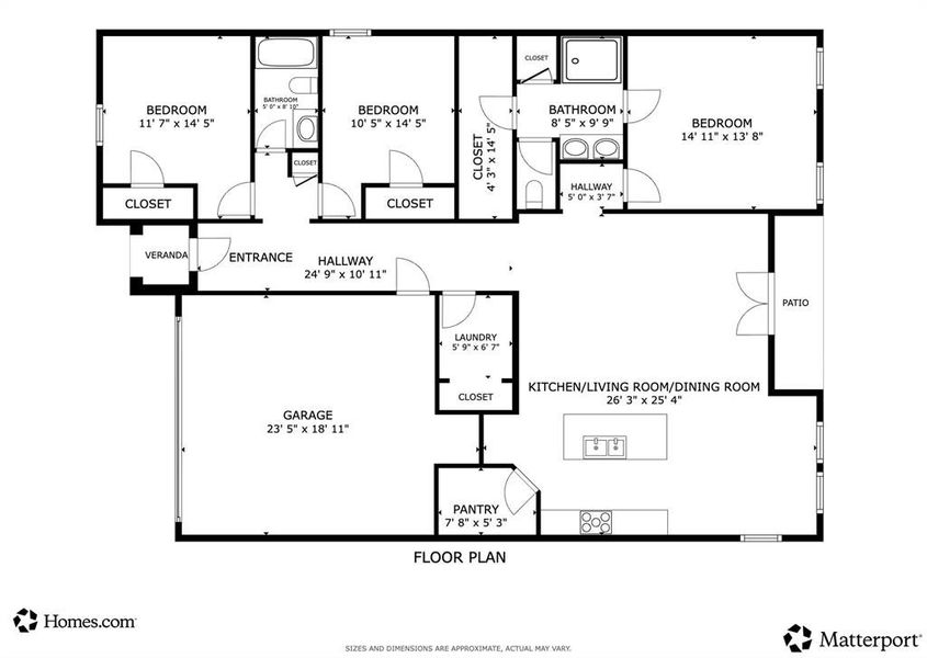 2D floor plan layout of this home in , Runaway Bay, TX (Image 4).