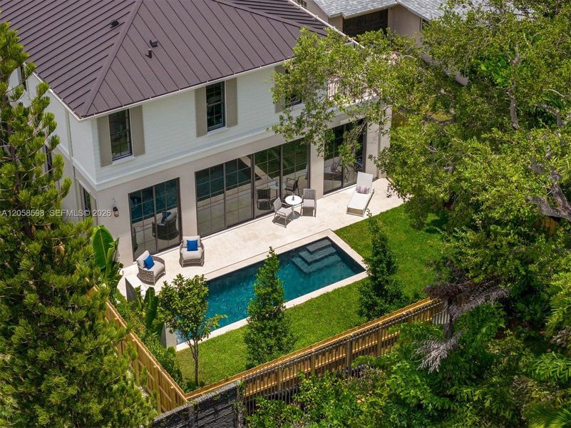 Exterior details and patio area of a home in , Miami (Image 2).