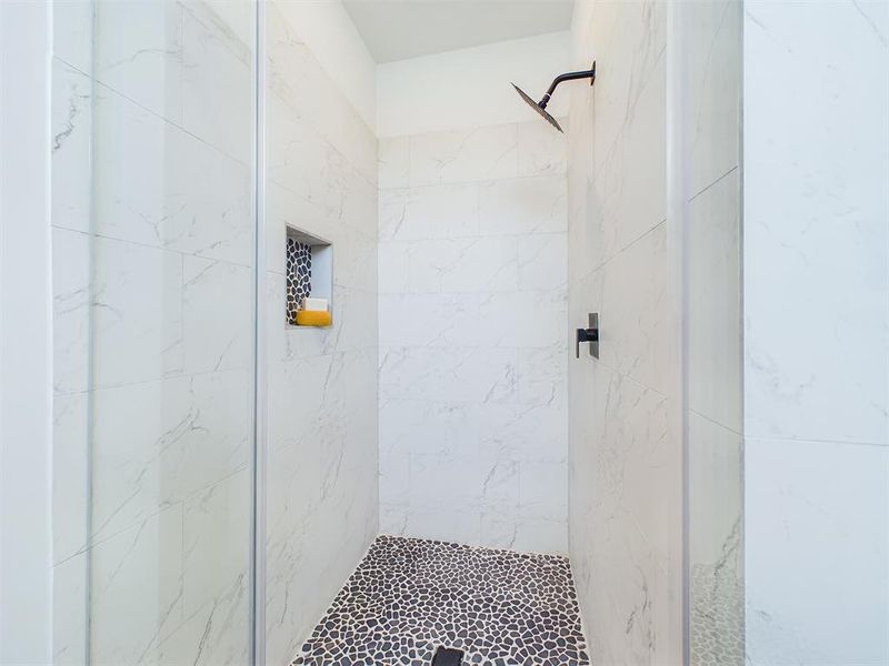 Spacious shower - primary bathroom