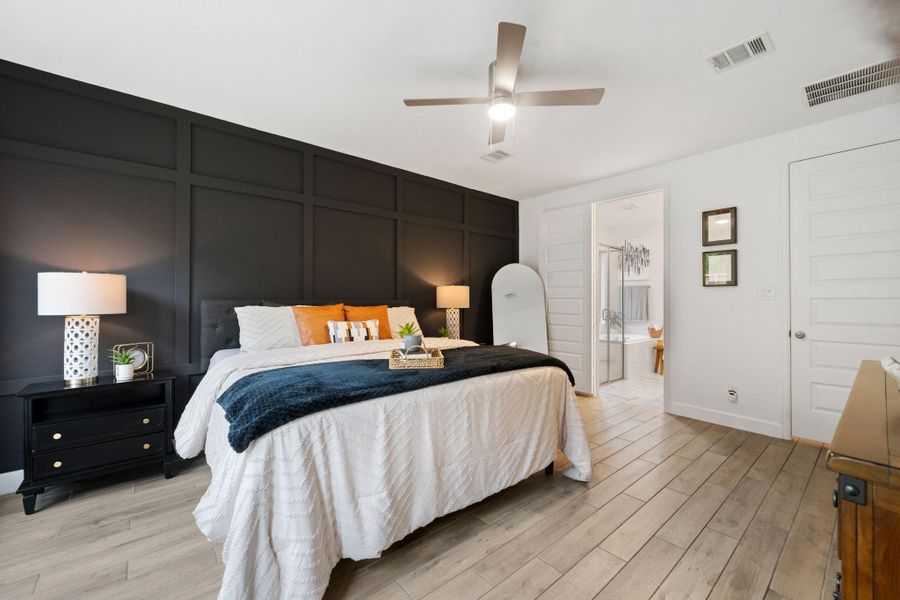 Furnished interior view inside a new home in The Highlands, Porter (Image 16).