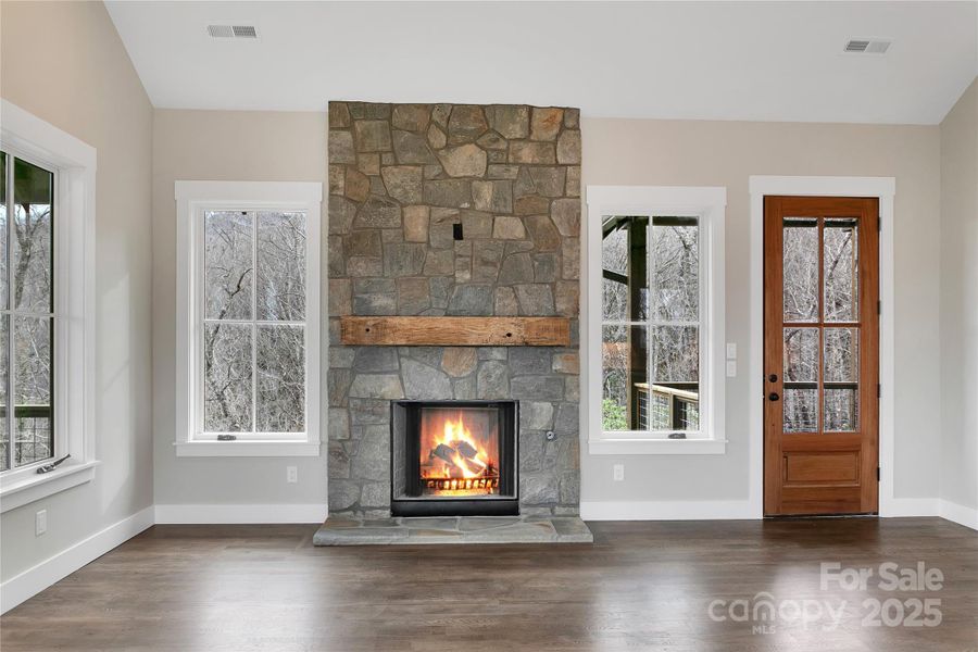 Furnished interior view inside a new home in , Pisgah Forest (Image 10).