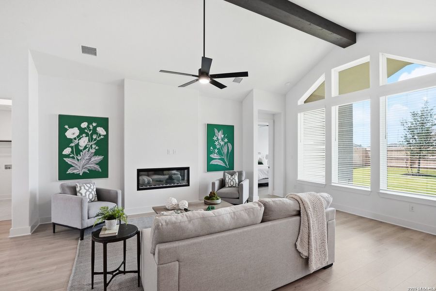Furnished interior view inside a new home in Alsatian Oaks, Castroville (Image 20). Furnished interior view inside a new home in Alsatian Oaks, Castroville (Image 20).