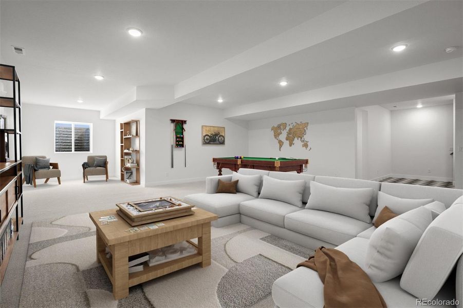 Furnished interior view inside a new home in Wolf Ranch - Enclave Collection, Colorado Springs (Image 13).