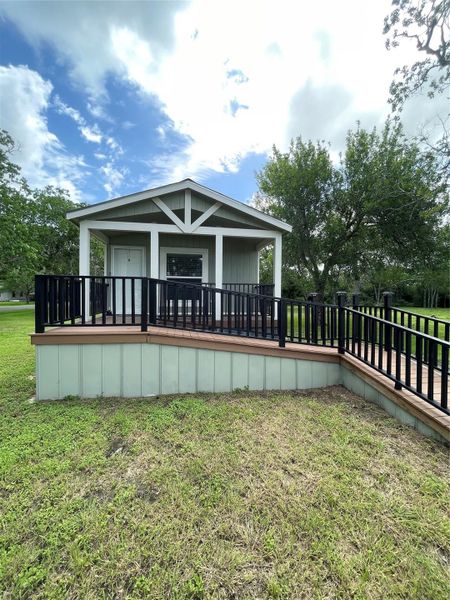 Exterior details and patio area of a home in , Edna (Image 18). Exterior details and patio area of a home in , Edna (Image 18).