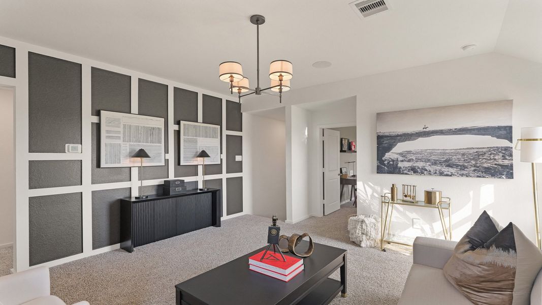 Furnished interior view inside a new home in Cypress Green, Tomball (Image 27).