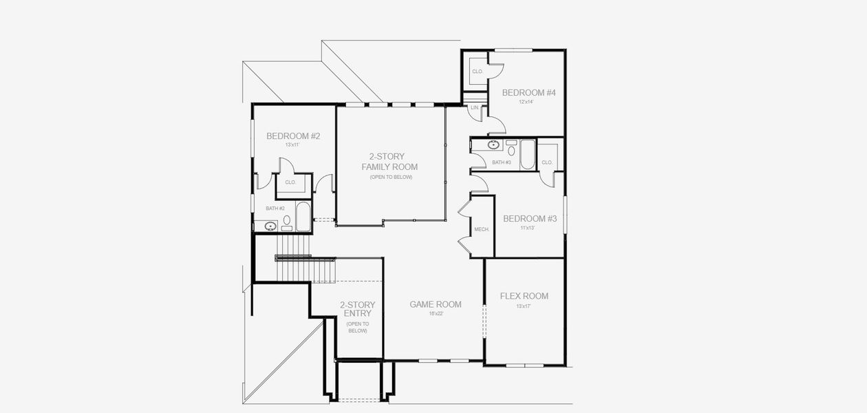 2D floor plan layout for the 3479F by Perry Homes in Sanctuary at Seaire, Parrish, FL (Image 4).