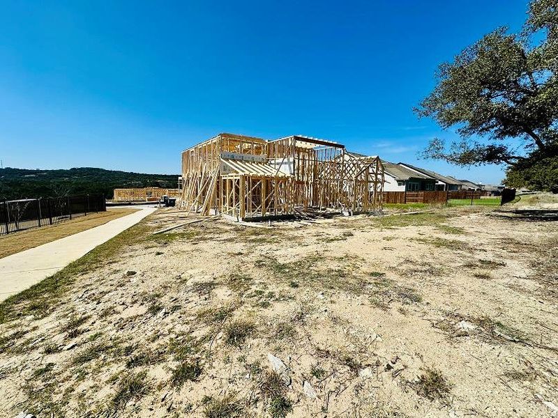 Back of home and yard Back of home and yard