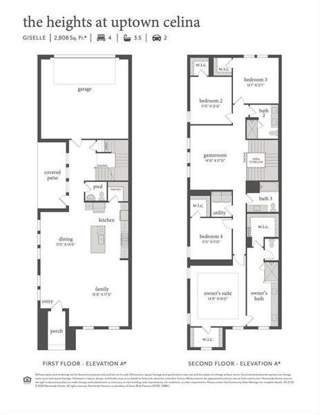 With a delightful open concept main floor and spacious bedrooms upstairs, our Giselle plan offers something for every member of the family!