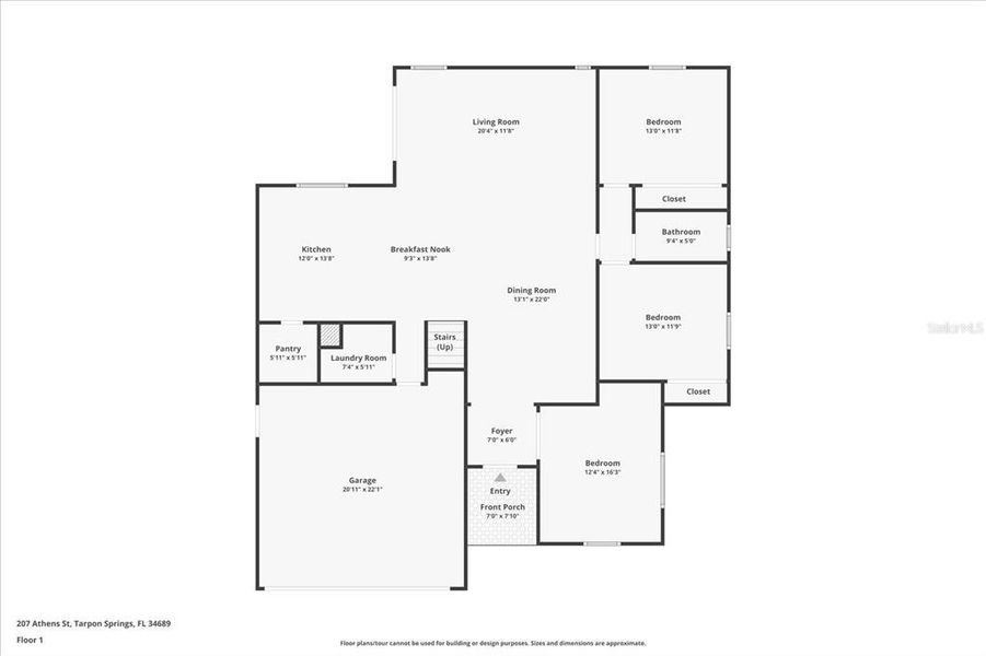 2D floor plan layout of this home in , Tarpon Springs, FL (Image 3).