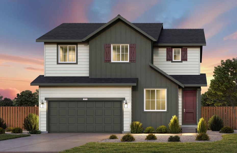 Representative exterior photo of a completed home built from the Topaz by Pulte Homes in Wolf Creek Run West, Strasburg, CO (Image 2).