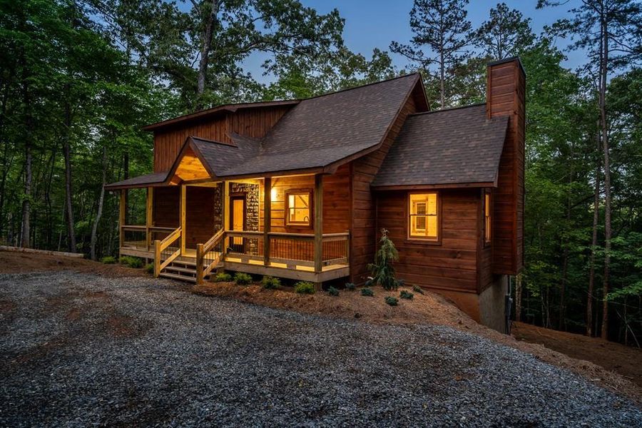 Front exterior of a new home in , Mineral Bluff, GA, highlighting curb appeal (Image 33).