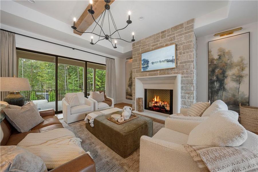 Furnished interior view inside a new home in , Alpharetta (Image 38).