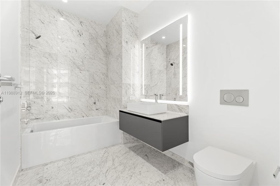 Furnished interior view inside a new home in , Miami (Image 11).