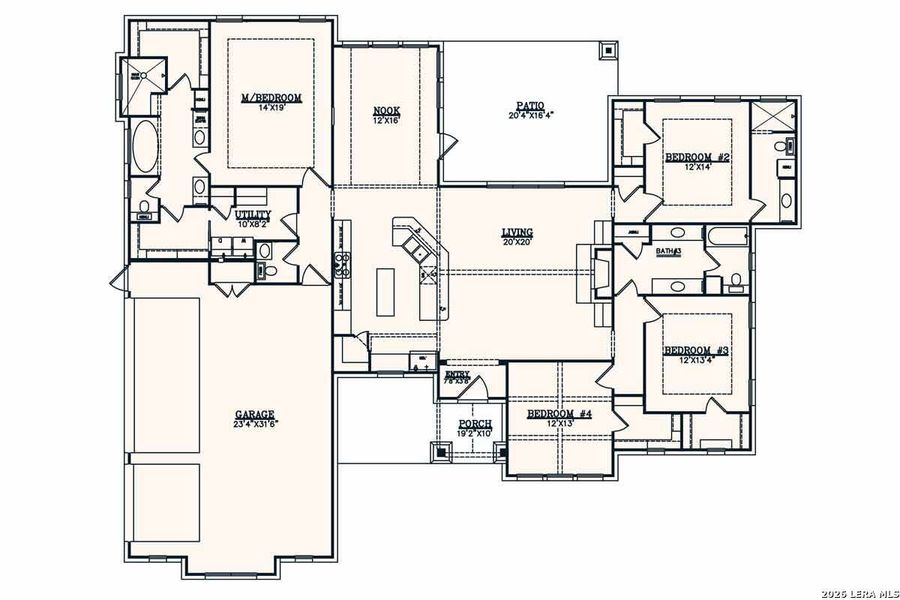 2D floor plan layout of this home in , Adkins, TX (Image 4). 2D floor plan layout of this home in , Adkins, TX (Image 4).