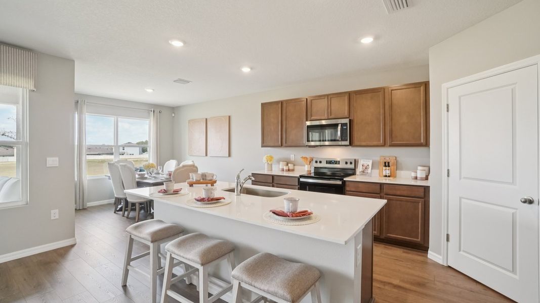 Representative furnished interior of a home built from the Madison by D.R. Horton in Summit View, Dade City (Image 12).