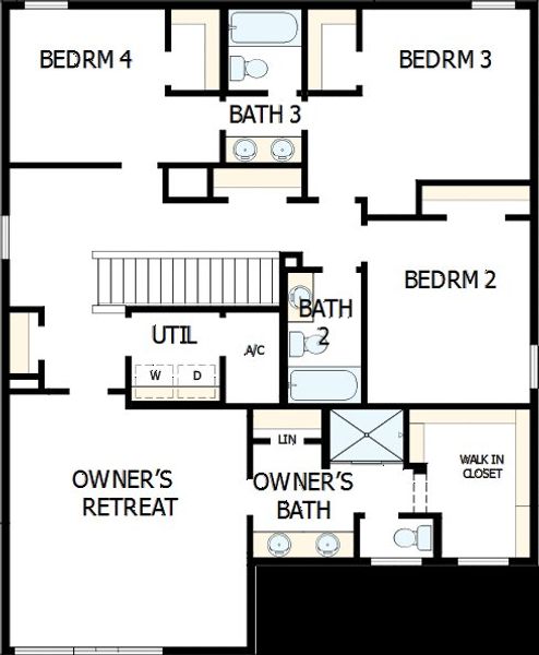 2D floor plan layout of this home in Painted Prairie 50’, Aurora, CO (Image 3). 2D floor plan layout of this home in Painted Prairie 50’, Aurora, CO (Image 3).