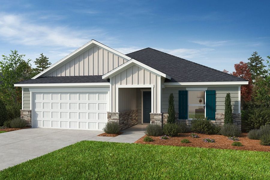 Representative exterior photo of a completed home built from the 2074 by KB Home in Wellington Pointe Executive, Monroe, NC (Image 7).