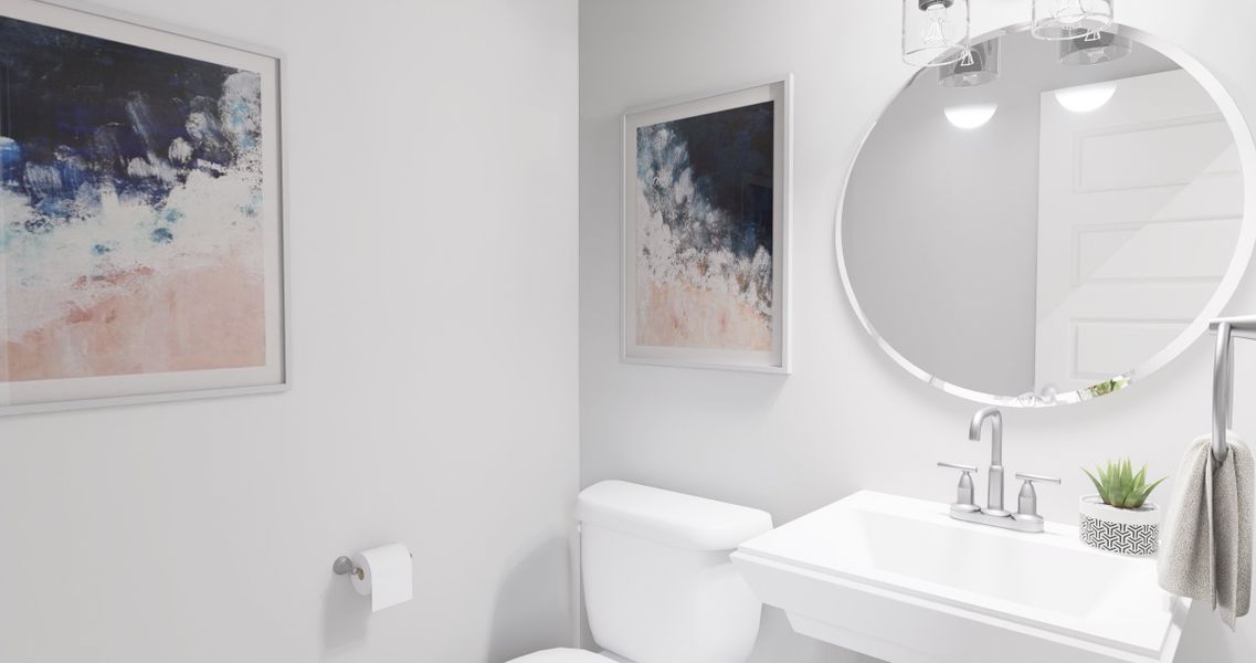 Representative furnished interior of a home built from the Gayle Townhome by Parkside Builders in The Parks of Mill Town, Chattanooga (Image 12).