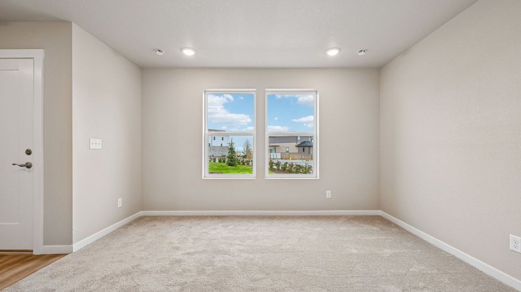 Furnished interior view inside a new home in Windler Townhomes, Aurora (Image 25). Furnished interior view inside a new home in Windler Townhomes, Aurora (Image 25).