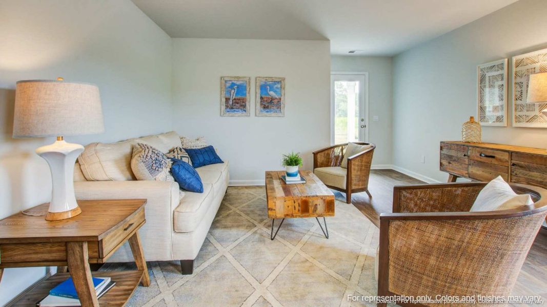 Representative furnished interior of a home built from the DOWNING by D.R. Horton in Carolina Groves, Moncks Corner (Image 10).