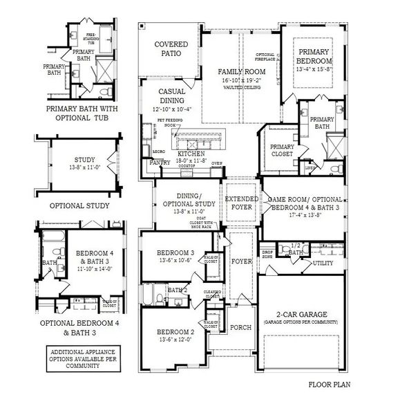 2D floor plan layout of this home in Audubon, Magnolia, TX (Image 5).