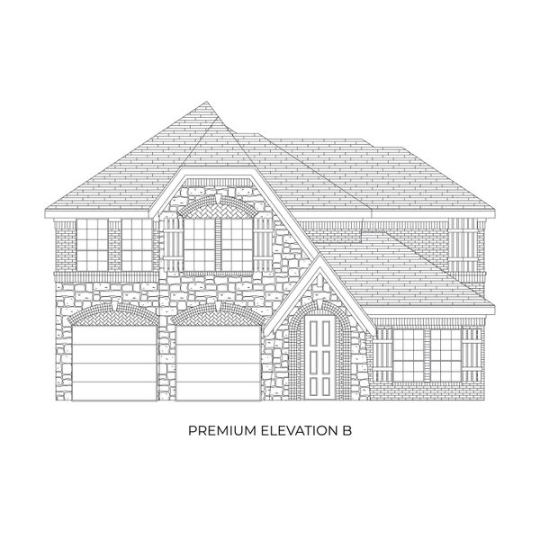 Representative exterior photo of a completed home built from the Cooper F by First Texas Homes in Grayhawk Addition, Forney, TX (Image 15). Representative exterior photo of a completed home built from the Cooper F by First Texas Homes in Grayhawk Addition, Forney, TX (Image 15).