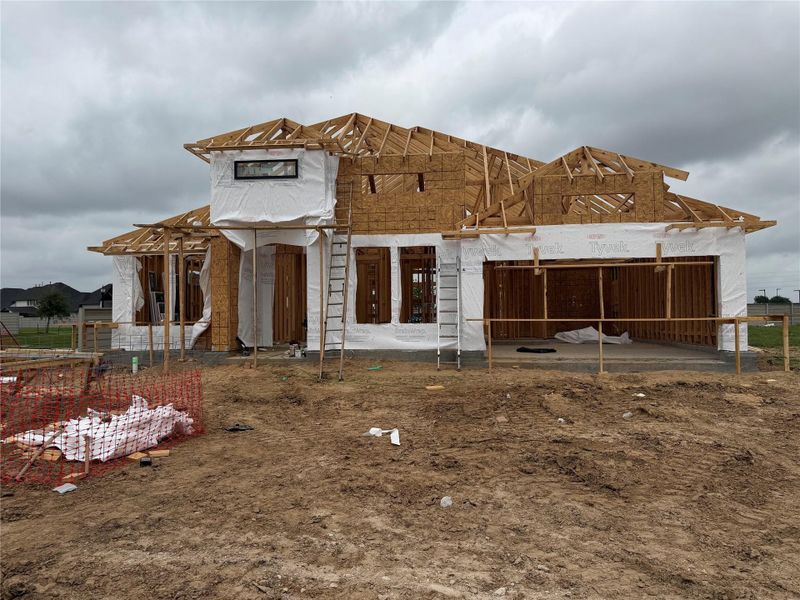 In-progress construction of a new home in Pomona, Manvel, TX (Image 4).