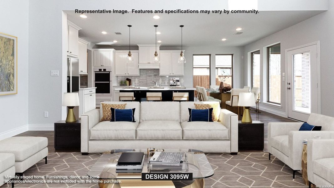 Furnished interior view inside a new home in Homestead, Schertz (Image 3).