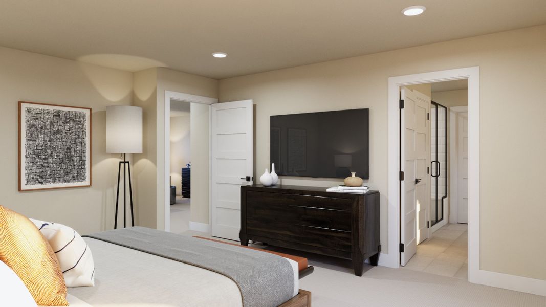 Representative furnished interior of a home built from the Jansen by Risewell Homes in Highlands Preserve, Mead (Image 4).