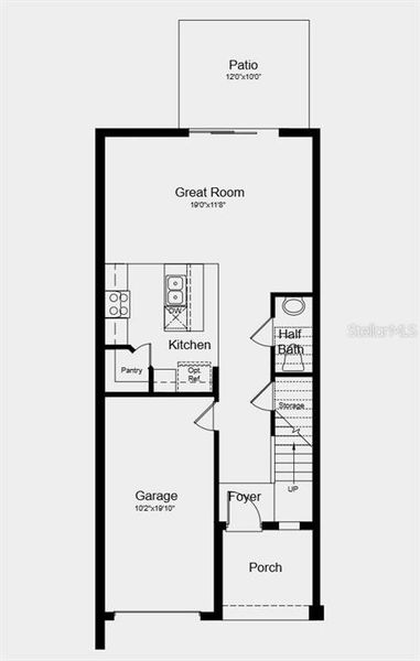 2D floor plan layout of this home in Skye Ranch Community Group Page, Sarasota, FL (Image 3).