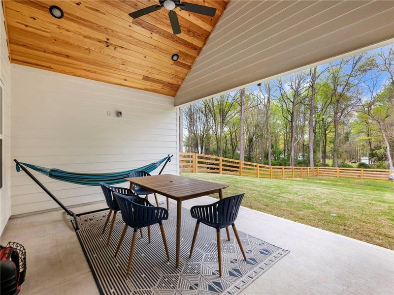 Exterior details and patio area of a home in , Gillsville (Image 38).