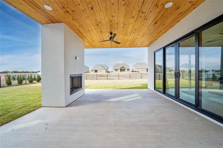 Exterior details and patio area of a home in , Heath (Image 27).