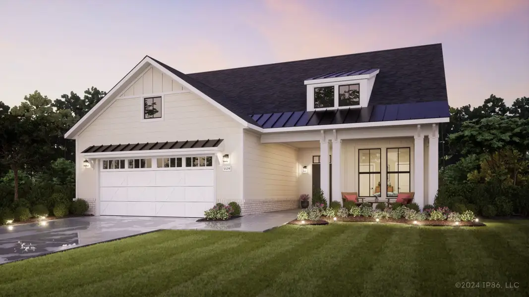 Representative exterior photo of a completed home built from the Torino by Perfection Builders in The Courtyards at Oakland Hills, Louisville, KY (Image 4).
