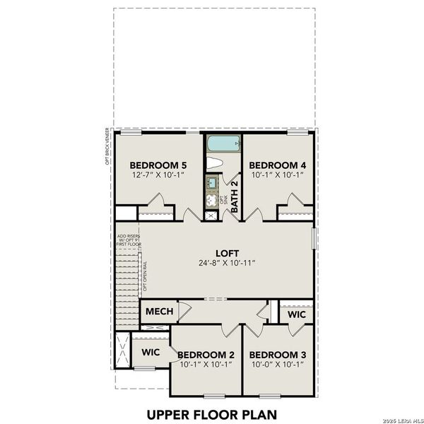 2D floor plan layout of this home in Applewhite Meadows, San Antonio, TX (Image 3).