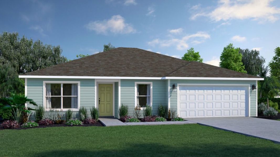 Representative exterior photo of a completed home built from the Franklin by Holiday Builders in Salt Creek At Mexico Beach, Mexico Beach, FL (Image 1). Representative exterior photo of a completed home built from the Franklin by Holiday Builders in Salt Creek At Mexico Beach, Mexico Beach, FL (Image 1).