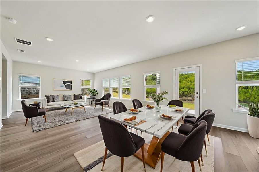 Furnished interior view inside a new home in Preserve at Mountain Creek, Pendergrass (Image 11).