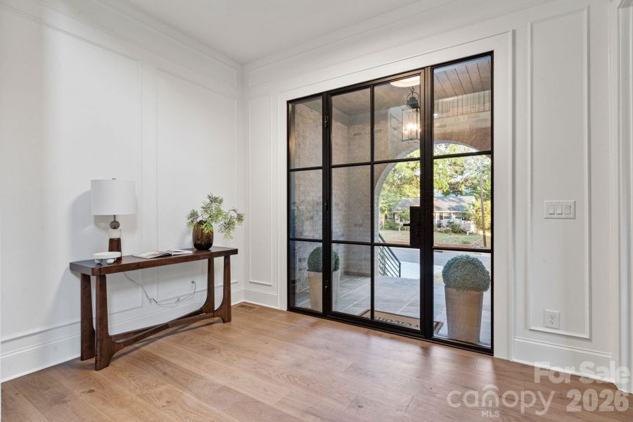 Gorgeous steel cased front door.