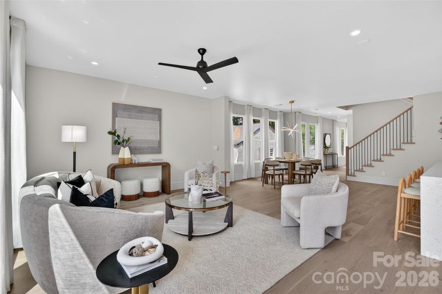 Furnished interior view inside a new home in , Charlotte (Image 10).