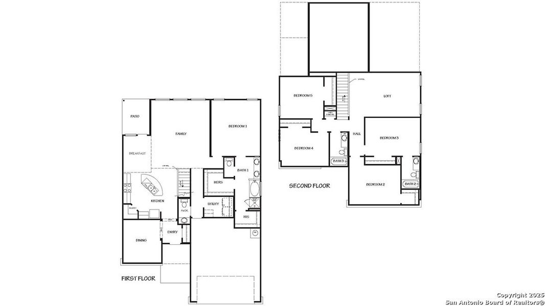 2D floor plan layout of this home in Brookstone Creek, San Antonio, TX (Image 2).