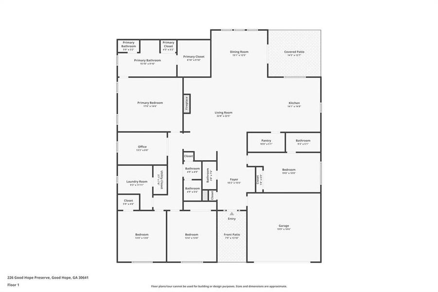 2D floor plan layout of this home in , Good Hope, GA (Image 5).