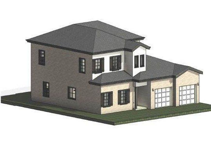 Exterior rendering of this home design in , Jonesboro, GA (Image 1).