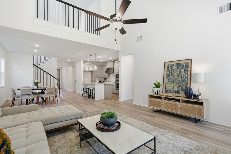 Furnished interior view inside a new home in Parkside on the River, Georgetown (Image 9). Furnished interior view inside a new home in Parkside on the River, Georgetown (Image 9).
